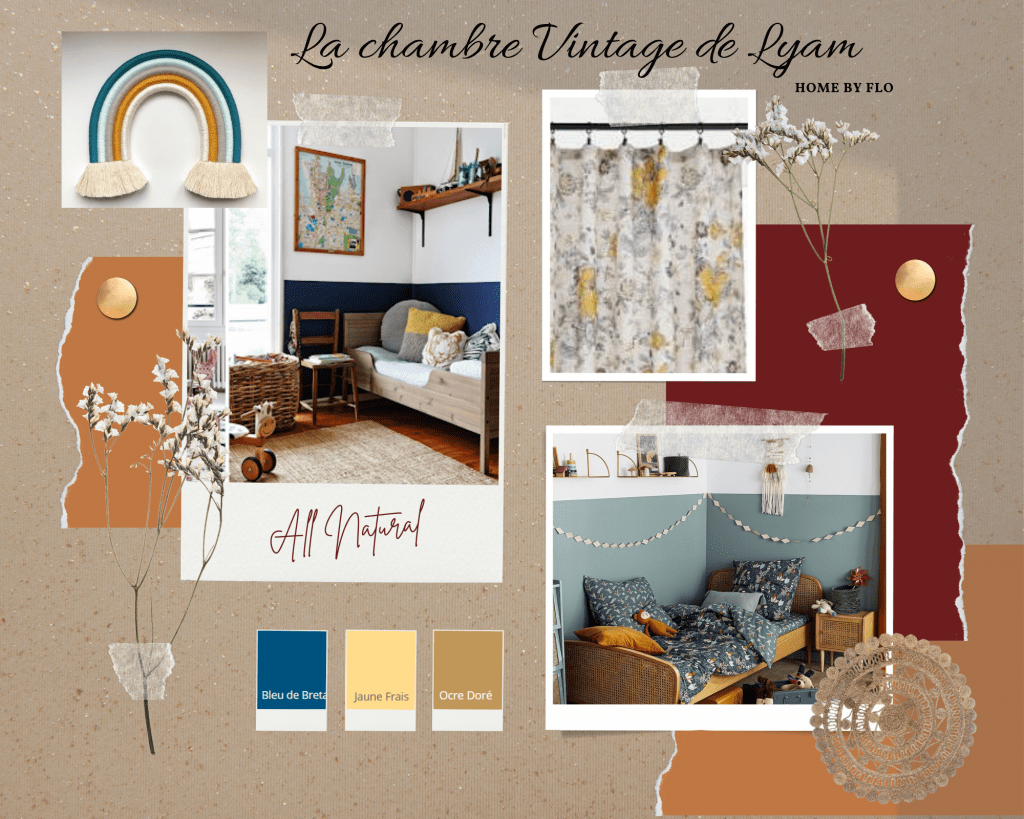 Brown and Maroon Realistic Color Inspiration Moodboard Photo Collage